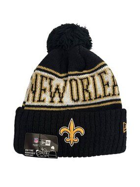 New Era On Field New Orleans Saints NFL Removeable Pom Beanie Football Athleisur